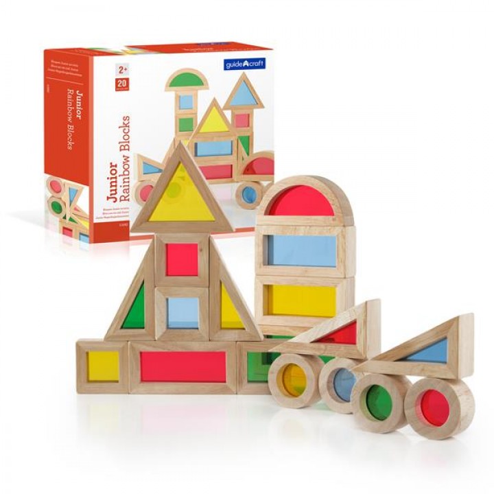 Набір зменшених блоків Guidecraft Block Play Маленька веселка, 20 шт. (G3082)