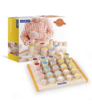 Дерев'яний навчальний сортер Guidecraft Manipulatives Кольорові циліндри (G6734)