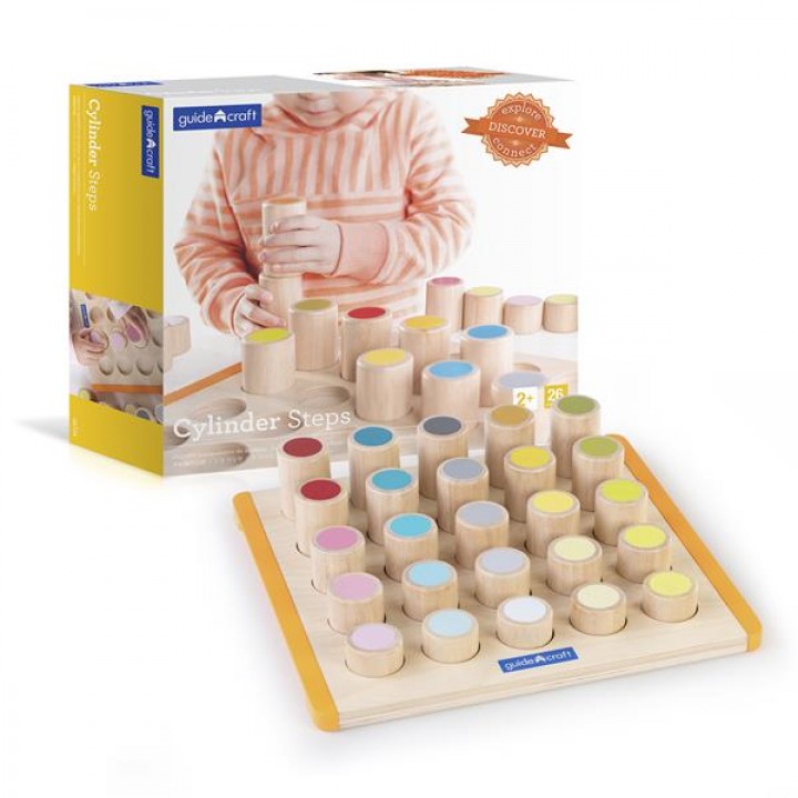 Дерев'яний навчальний сортер Guidecraft Manipulatives Кольорові циліндри (G6734)