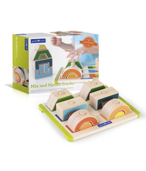 Набір дерев'яних блоків Guidecraft Manipulatives Чергування і поєднання (G6735)