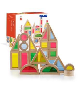 Набір зменшених блоків Guidecraft Block Play Маленька веселка, 40 шт. (G3083)