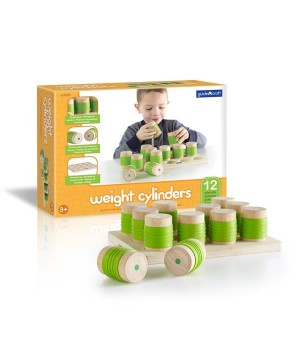 Тактильна гра Guidecraft Manipulatives Вагові циліндри (G5085)