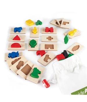 Пазл-сортер Guidecraft Manipulatives Форми і фігури, в мішечку (G5060)