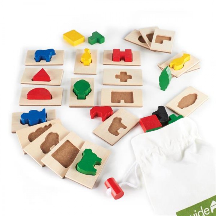 Пазл-сортер Guidecraft Manipulatives Форми і фігури, в мішечку (G5060)