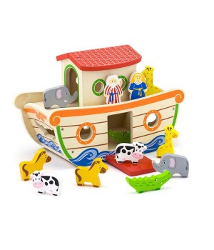 Дерев'яний сортер Viga Toys Ковчег зі звірятами (51625)
