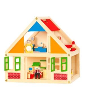 Дерев'яний ігровий набір Viga Toys Ляльковий будиночок (56254)