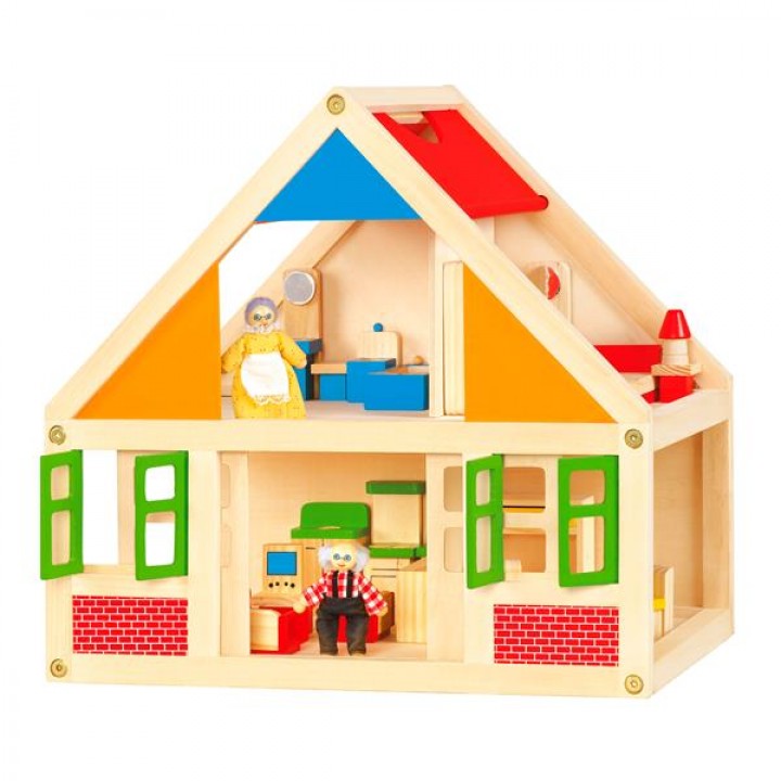 Дерев'яний ігровий набір Viga Toys Ляльковий будиночок (56254)