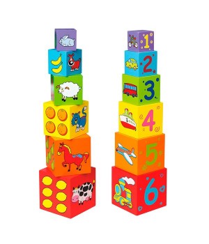 Дерев'яні кубики-пірамідка Viga Toys (59461)
