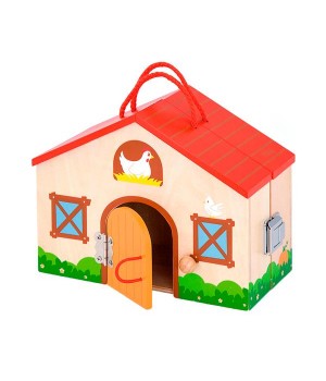 Дерев'яний ігровий набір Viga Toys Будиночок-ферма (51618)