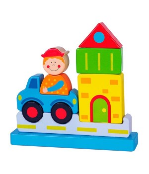 Магнітна дерев'яна іграшка Viga Toys Місто (59703)