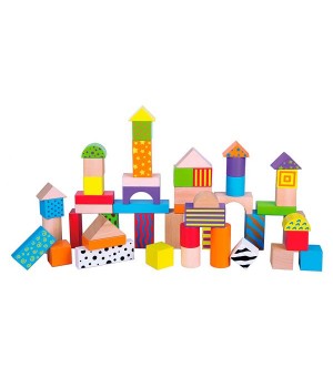 Дерев'яні кубики Viga Toys Візерункові блоки 50 шт., 3 см (59695)
