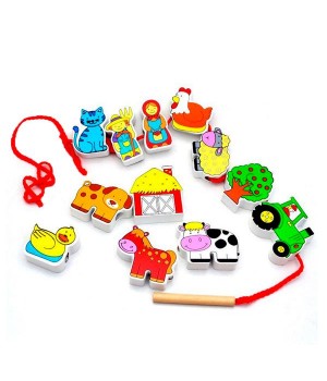 Дерев'яна шнурівка Viga Toys Ферма (59548)