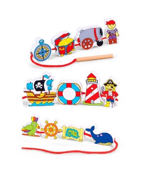 Дерев'яна шнурівка Viga Toys Пірати (59852VG)