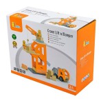 Дерев'яний ігровий набір Viga Toys Підйомний кран і самоскид (51616)
