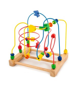 Дерев'яний лабіринт Viga Toys Намистини і фігурки (58374)