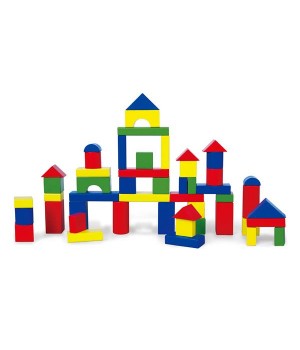 Дерев'яні кубики Viga Toys Барвисті блоки 50 шт., 3,5 см (59542)