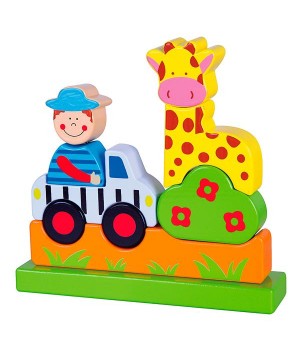 Магнітна дерев'яна іграшка Viga Toys Зоопарк (59702)
