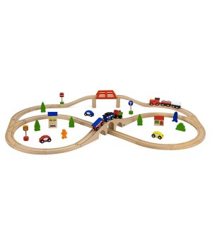 Дерев'яна залізниця Viga Toys 49 ел. (56304)