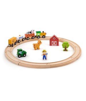 Дерев'яна залізниця Viga Toys 19 ел. (51615)