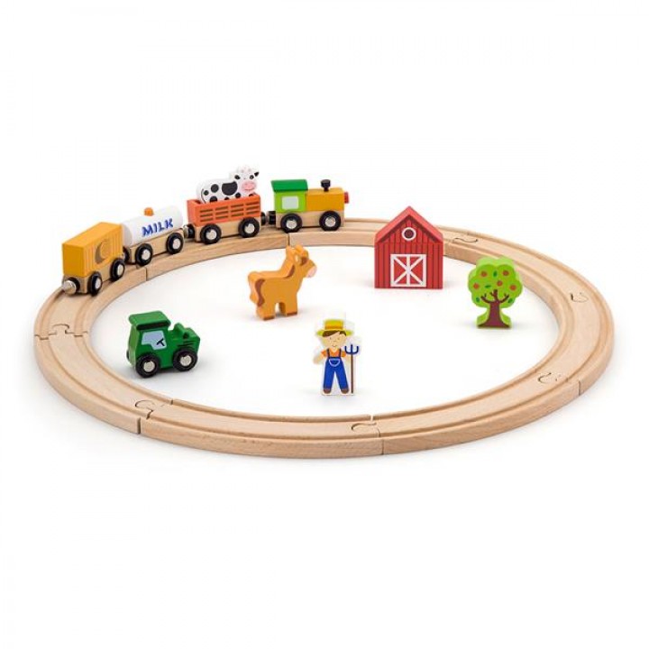 Дерев'яна залізниця Viga Toys 19 ел. (51615)