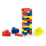 Дерев'яна настільна гра Viga Toys Кольорова дженга (56215)