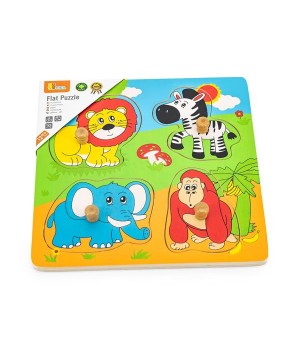 Дерев'яна рамка-вкладиш Viga Toys Звірята в Африці (59563)