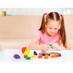 Дерев'яний пазл Viga Toys Черепаха по літерах і числах (55250)