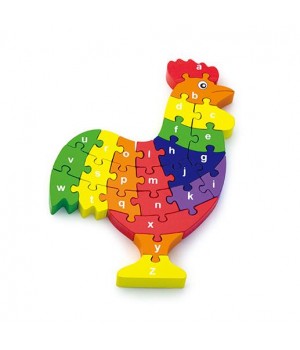 Дерев'яний пазл Viga Toys Півник по літерах (55244)