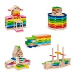 Дерев'яні будівельні кубики Viga Toys Архітектурні блоки, 250 шт. (50956)
