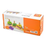 Дерев'яна логічна пірамідка-ключ Viga Toys Кольорові фігури (50968)