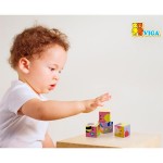 Дерев'яні кубики-пазл Viga Toys Фермерські звірята (50835)