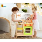 Дитяча кухня Viga Toys з дерева з посудом (50957)