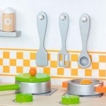 Дитяча кухня Viga Toys з дерева з посудом (50957)