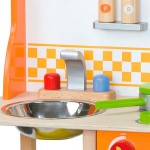 Дитяча кухня Viga Toys з дерева з посудом (50957)