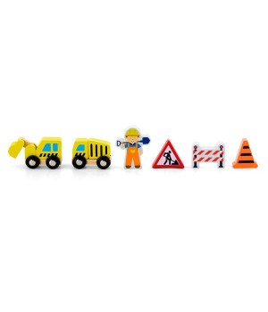 Набір для залізниці Viga Toys Дорожні роботи (50813)