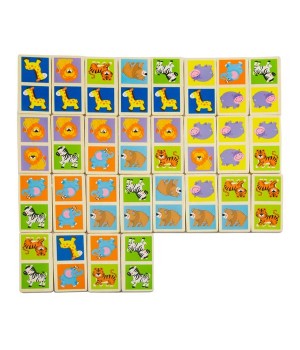 Дерев'яне доміно Viga Toys Звірята (51307)