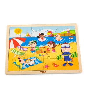 Дерев'яний пазл Viga Toys Времена года: літо, 24 ел. (51270)
