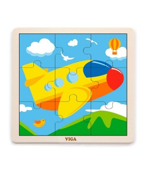 Дерев'яний пазл Viga Toys Літачок, 9 ел. (51447)