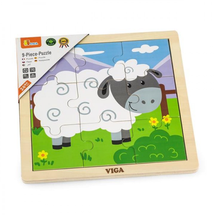 Дерев'яний пазл Viga Toys Овечка, 9 ел. (51437)