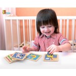 Дерев'яний міні-пазл Viga Toys Корівка, 4 ел. (51313)