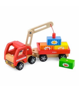 Дерев'яна іграшкова машинка Viga Toys Автокран (50690)