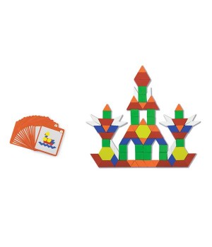 Геометрична мозаїка Viga Toys на магнітах із картками, 102 ел. (50669)