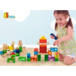 Дерев'яні кубики Viga Toys Ферма, 50 шт., 3 см (50285)