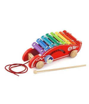 Дерев'яний ксилофон-каталка Viga Toys Спорткар (50341)