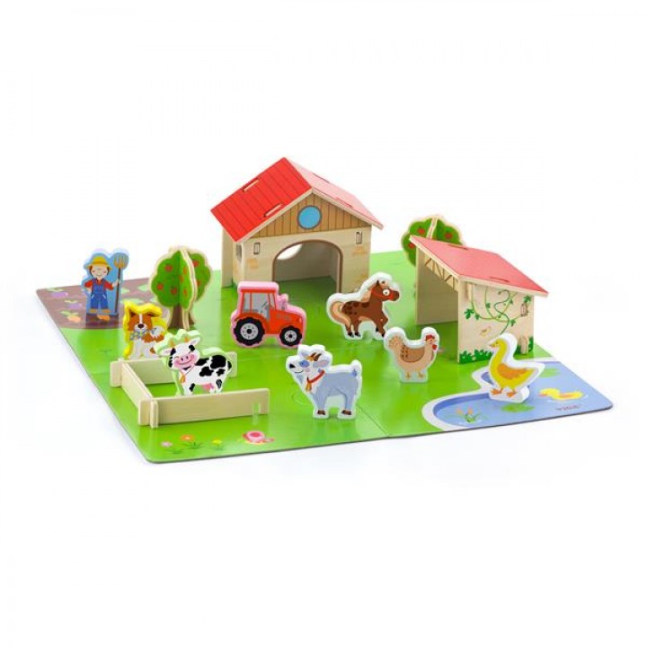Дерев'яний ігровий набір Viga Toys Ферма, 30 ел. (50540)