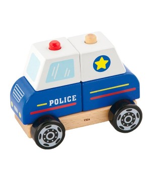 Дерев'яна пірамідка Viga Toys Поліцейська машинка (50201FSC)