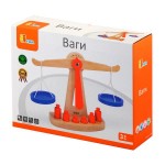 Дерев'яні навчальні терези (ваги) Viga Toys с гирями (50660)
