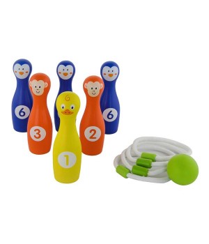 Ігровий набір Viga Toys 2-в-1 Боулінг і кільце (50665)