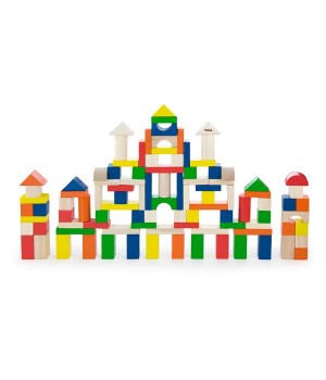 Дерев'яні кубики Viga Toys Велике будівництво, 100 шт., 2,5 см (50334)