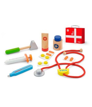Дерев'яний ігровий набір Viga Toys Валізка доктора (50530)